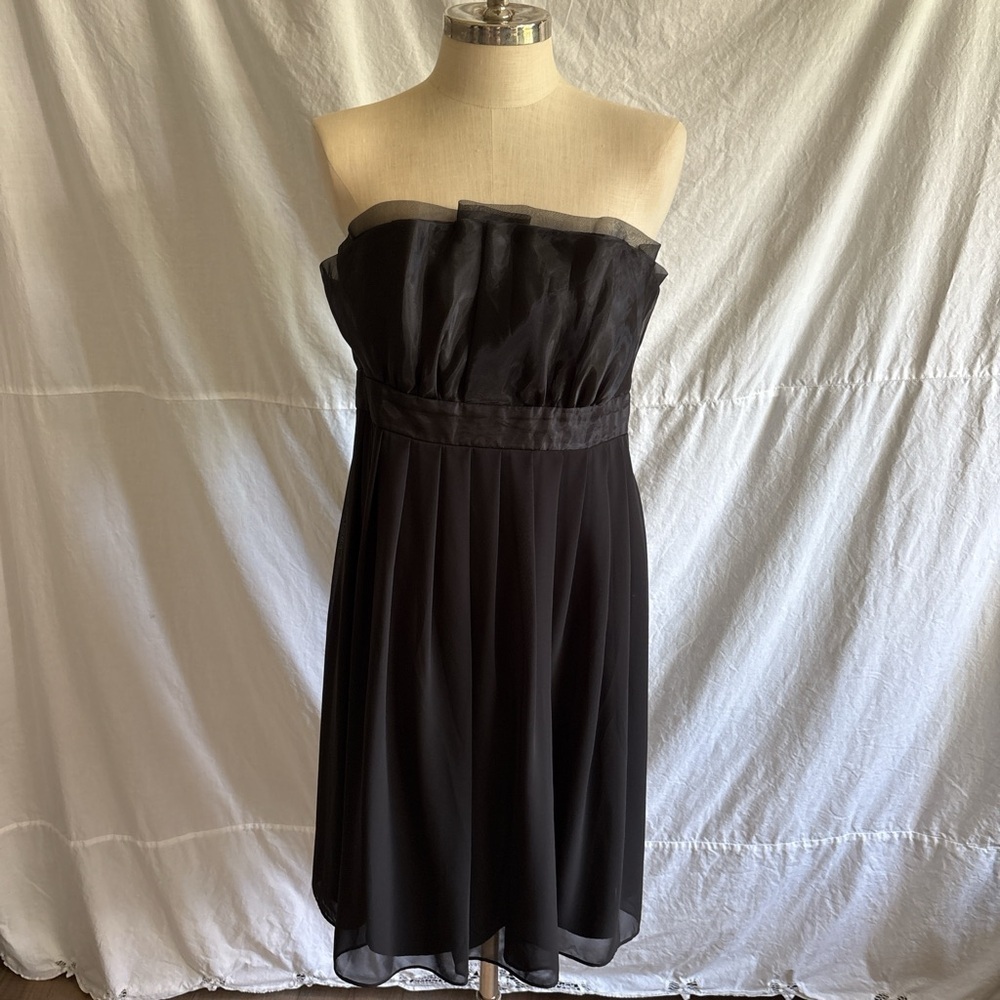 White House Black Market Strapless Black Dress